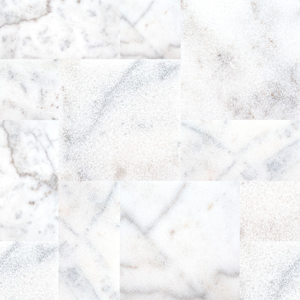 Sierra White Pattern Sample Sandblasted Marble Paver Kit